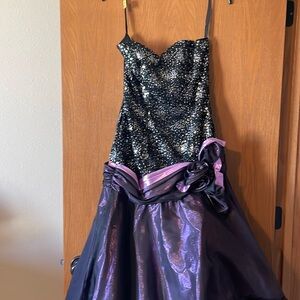 Vintage Strapless Prom Dress with Sequins